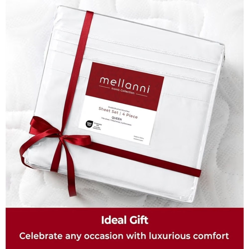 Mellanni Twin Sheets Set - 3 PC Iconic Collection Bedding - Picture 5 of 7